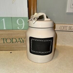 Rae Dunn chalkboard canister - small - yes